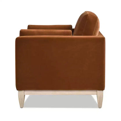 Modern Farmhouse Velvet Arm Chair with Feather-Down Foam Cushion, 36in