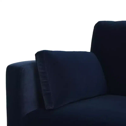 Modern Farmhouse Velvet Arm Chair with Feather-Down Foam Cushion, 36in