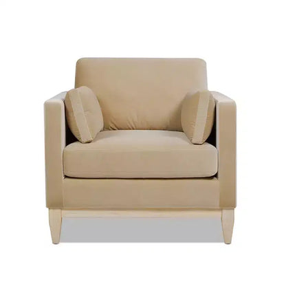 Modern Farmhouse Velvet Arm Chair with Feather-Down Foam Cushion, 36in