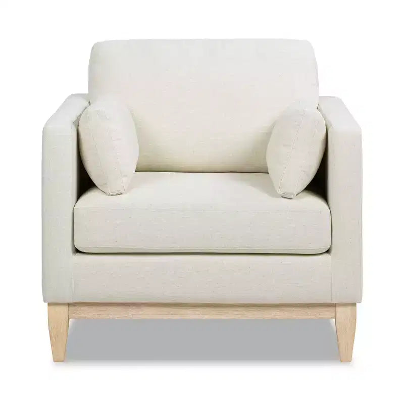 Modern Farmhouse Velvet Arm Chair with Feather-Down Foam Cushion, 36in
