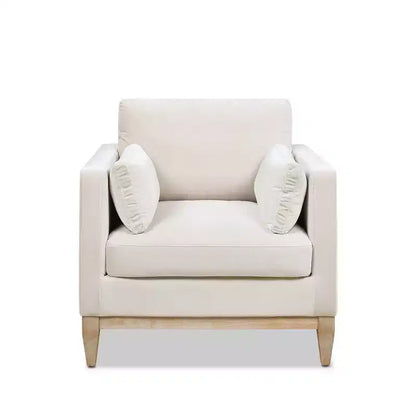 Modern Farmhouse Velvet Arm Chair with Feather-Down Foam Cushion, 36in