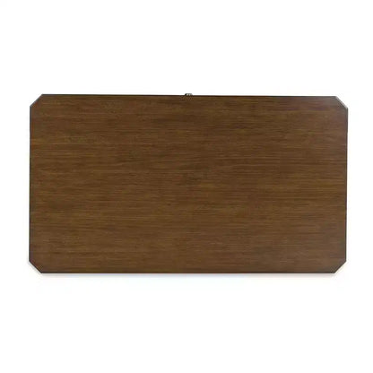 Mid-Century Modern Rectangular Coffee Table with Storage Drawer & Casters, Brown
